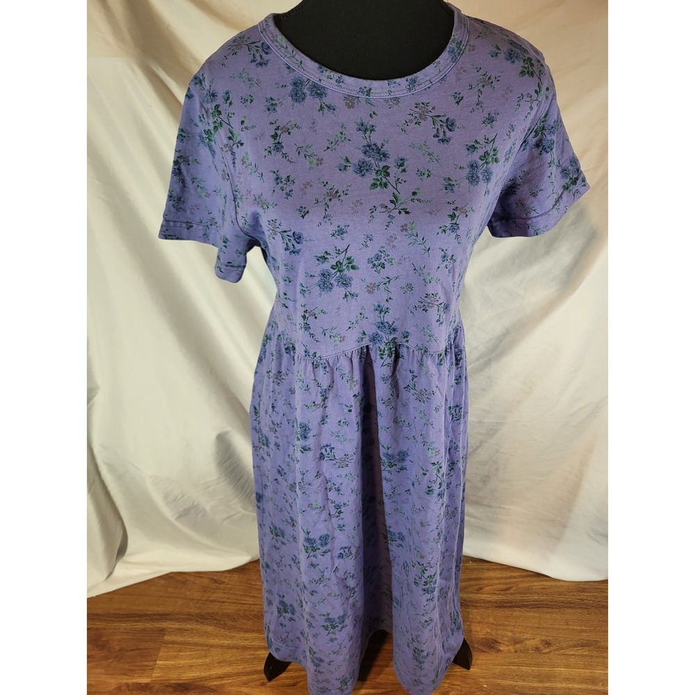 Vintage CMI Blue Floral Size Small Modest Heavy Cotton Cottagecore Prairie